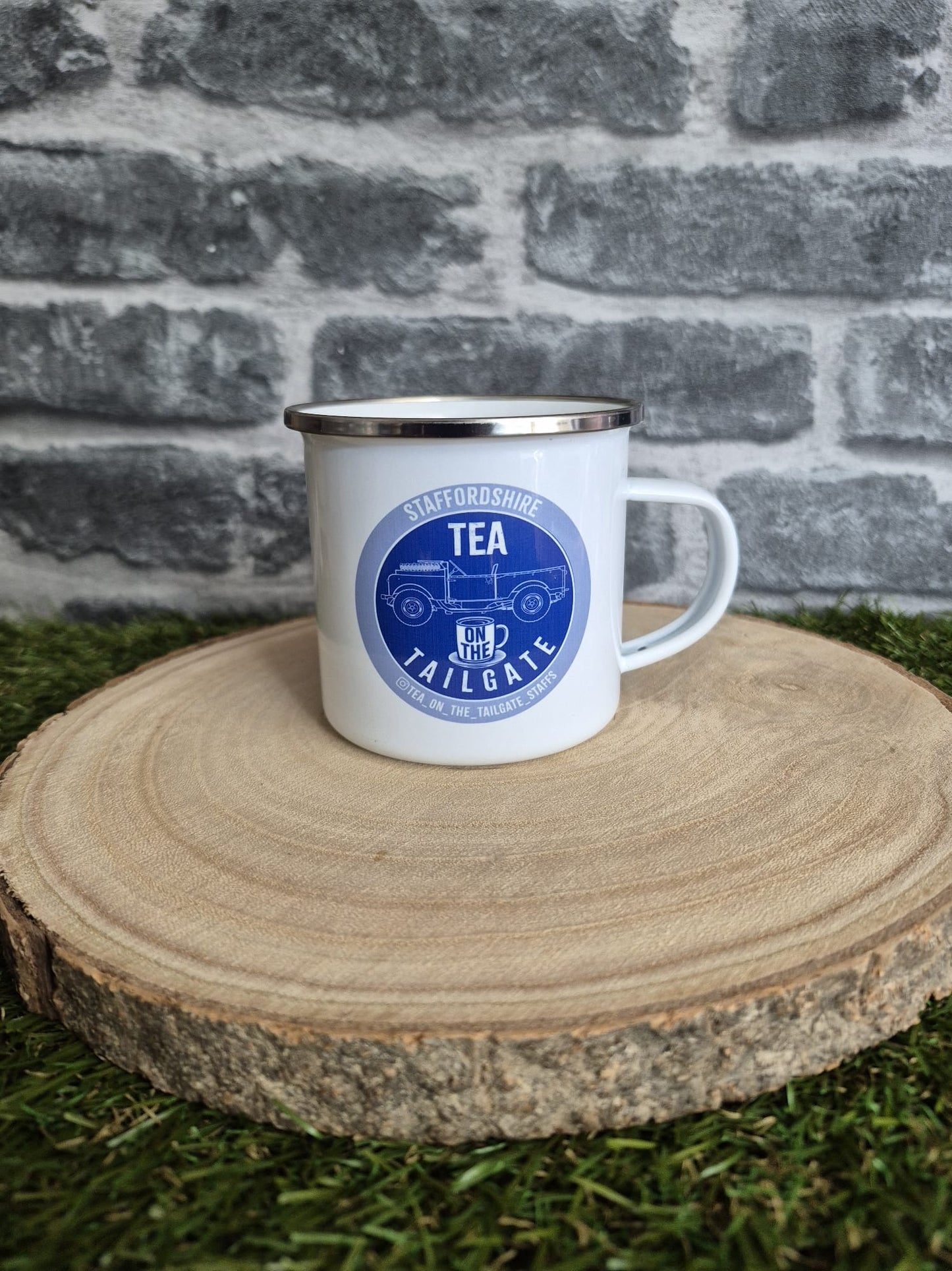Tea on the Tailgate Enamel Mugs - 12oz