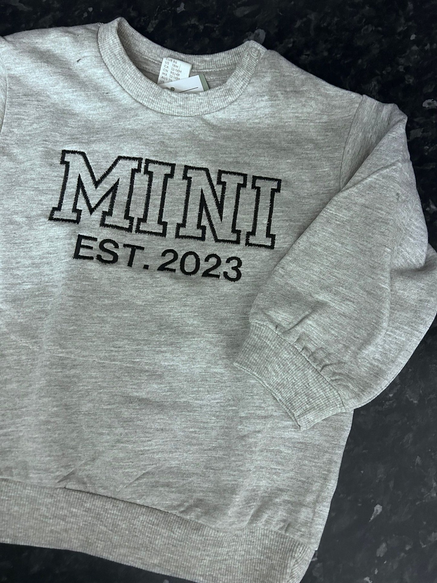 QM 'Mini Est.' Kids Sweatshirt.