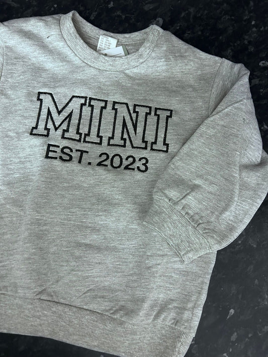 QM 'Mini Est.' Kids Sweatshirt.