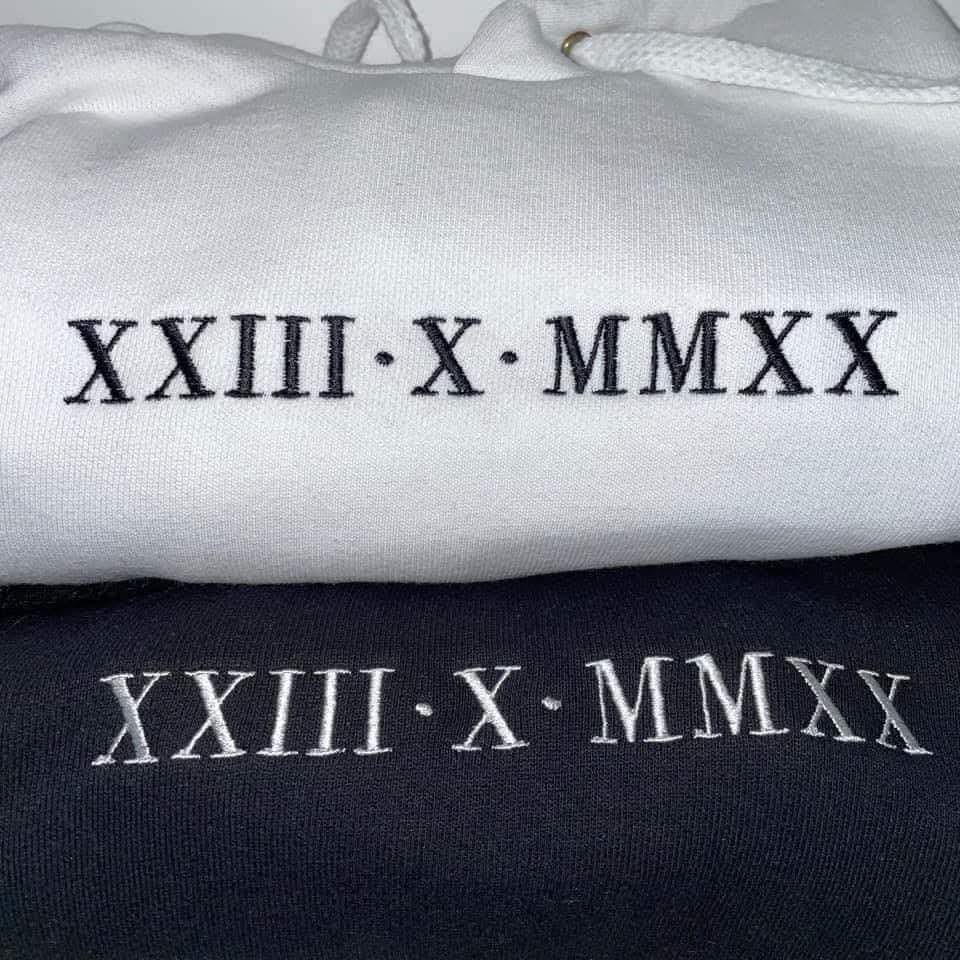 QM Roman Numeral 'Significant Date' Hoodies