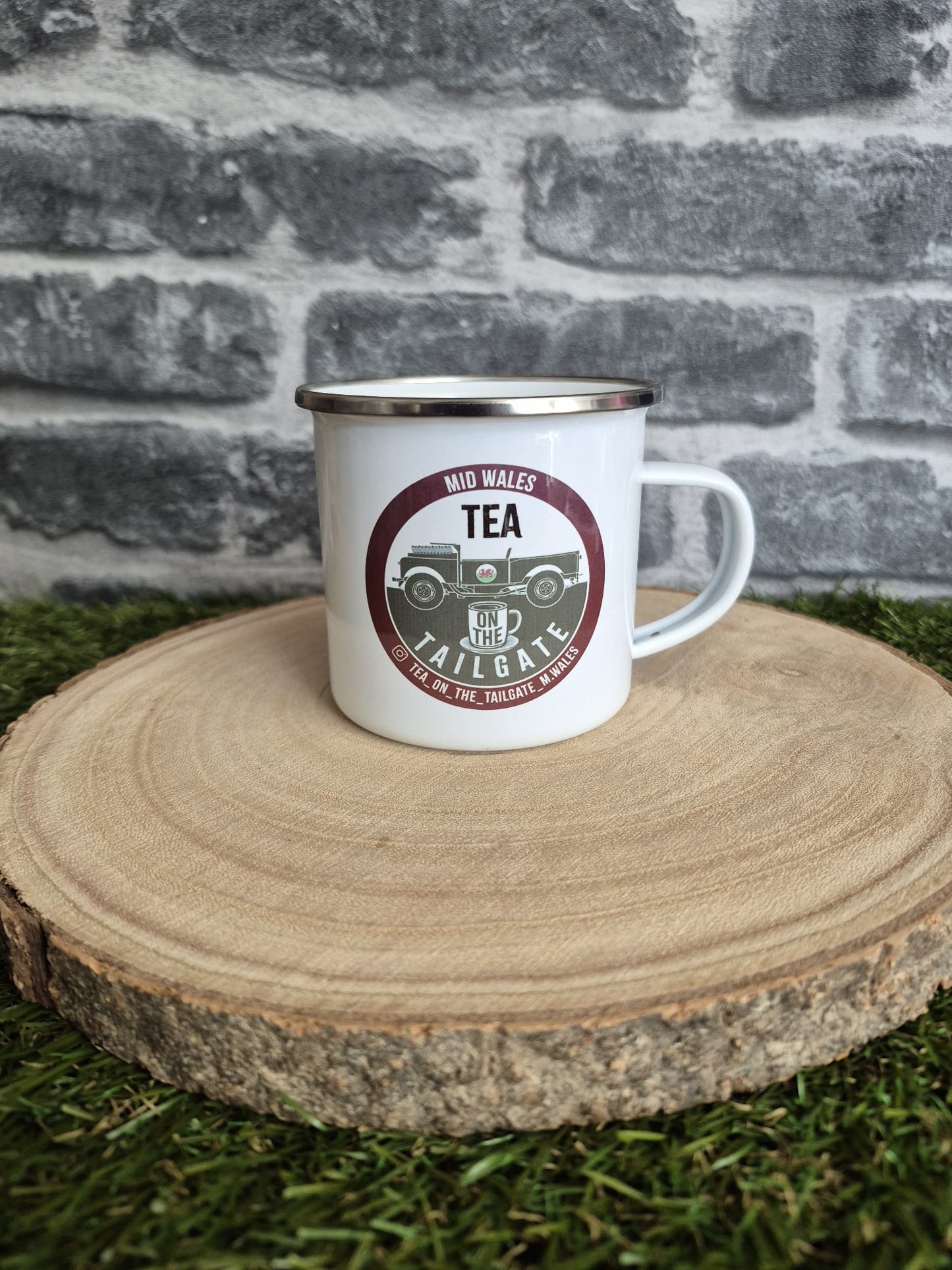 Tea on the Tailgate Enamel Mugs - 12oz