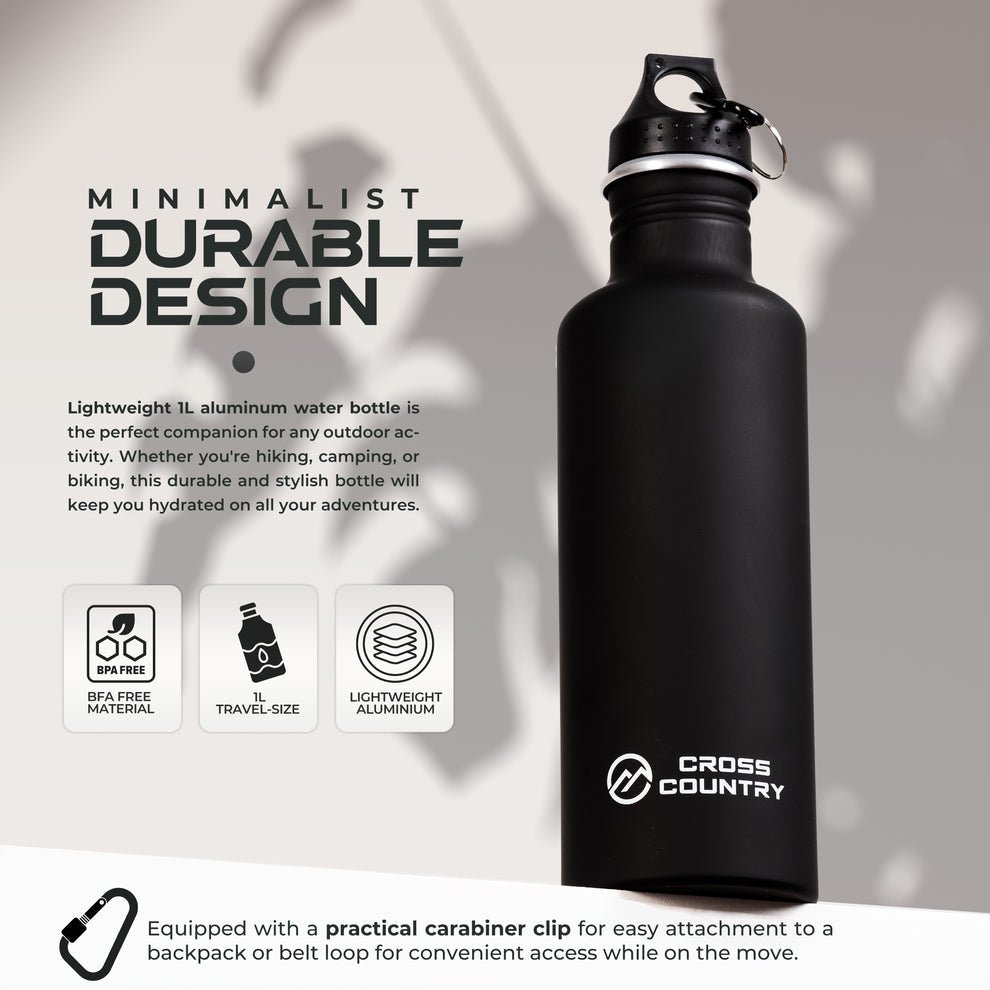 Cross Country Water Bottle with Carabiner