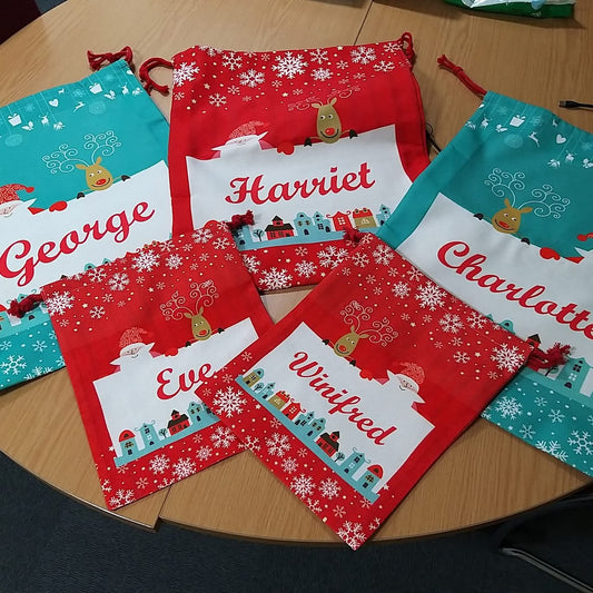 QM Personalised Christmas Sacks