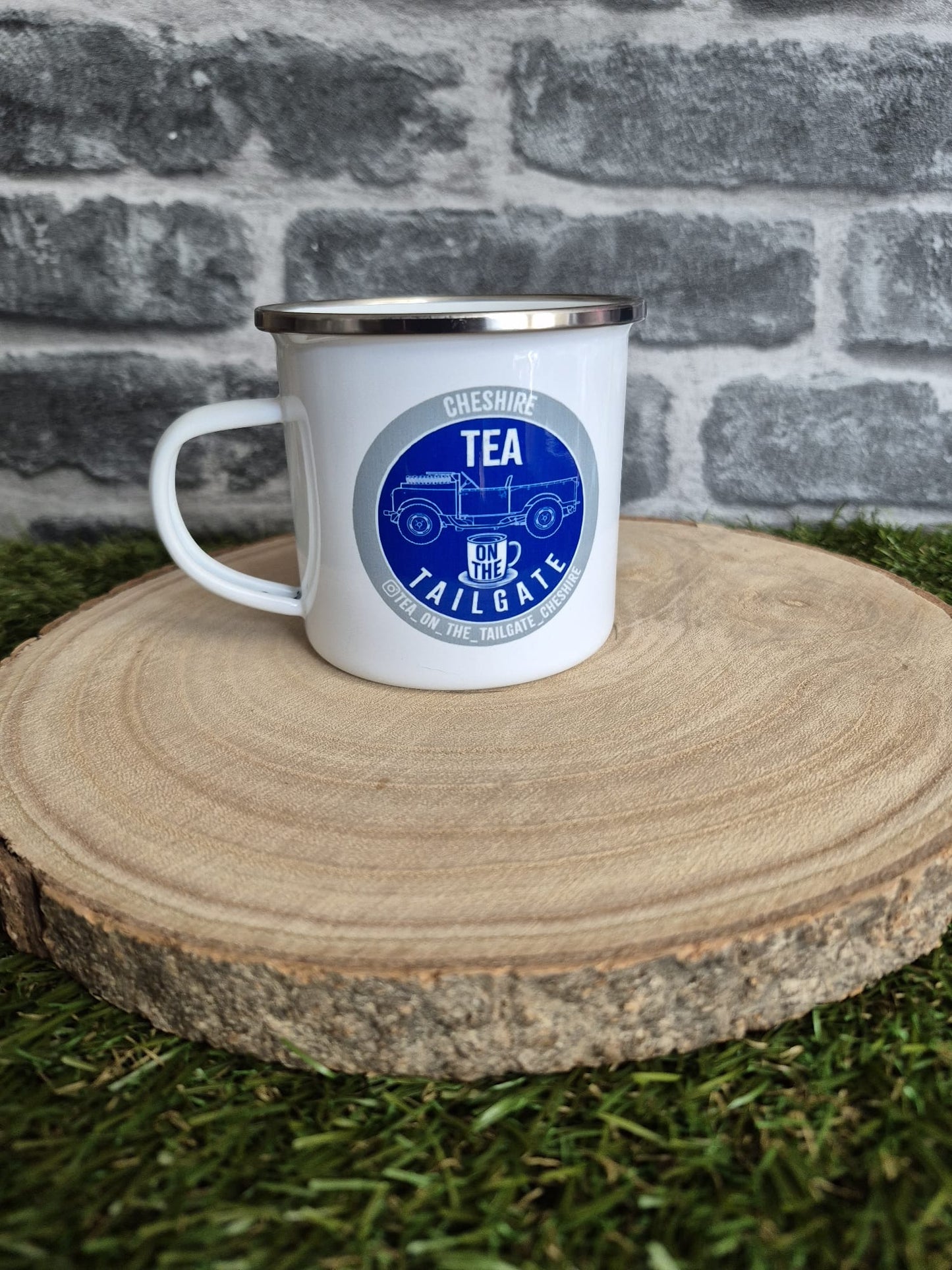 Tea on the Tailgate Enamel Mugs - 12oz