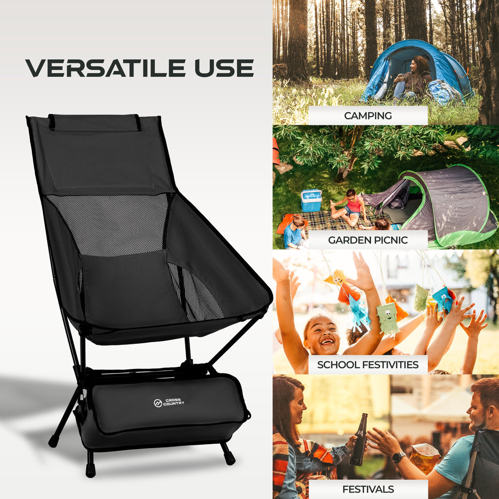 Cross Country Compact Camping Chair - High Back