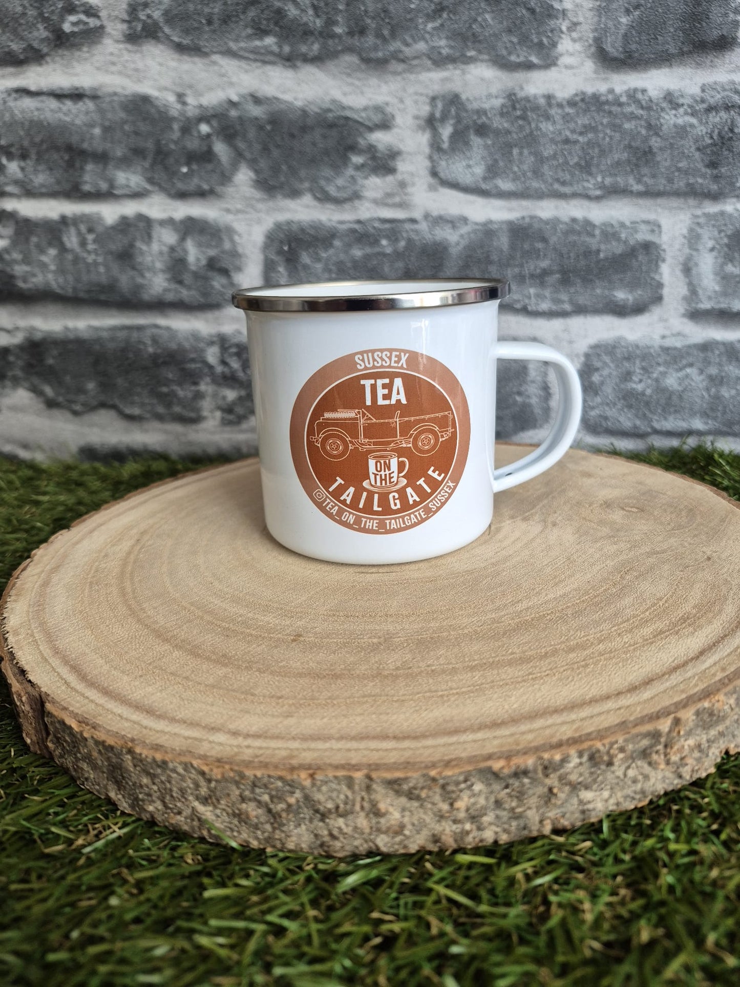 Tea on the Tailgate Enamel Mugs - 12oz