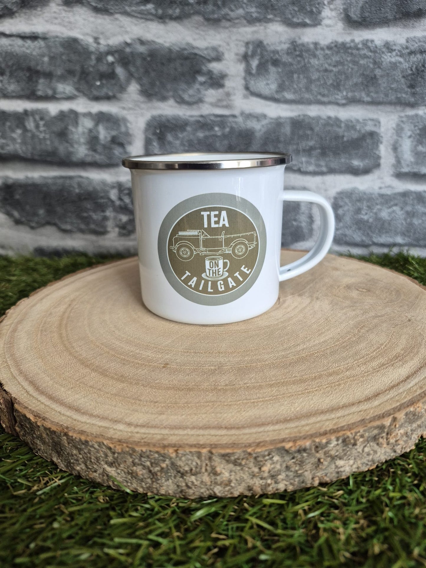 Tea on the Tailgate Enamel Mugs - 12oz